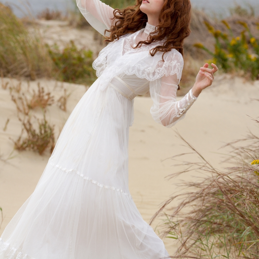 Gunne Sax white dress